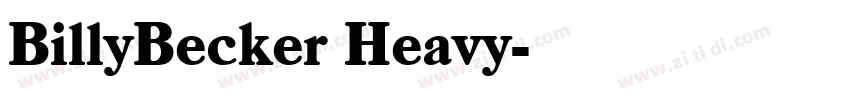 BillyBecker Heavy字体转换